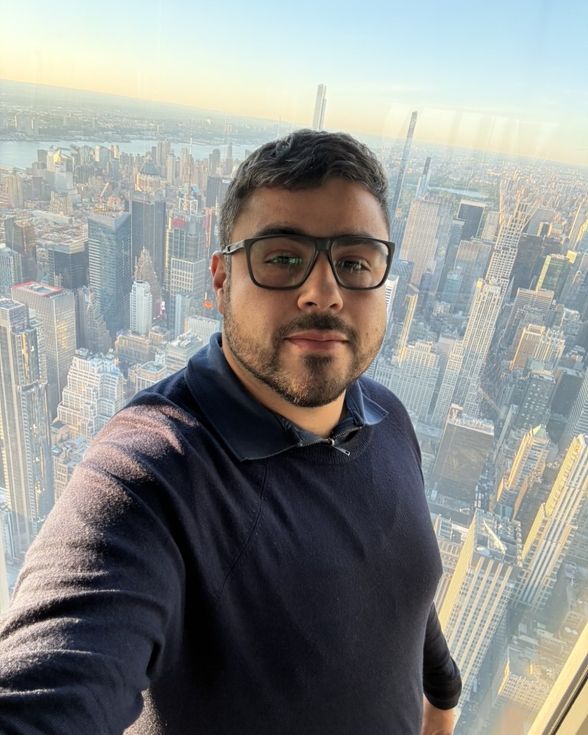 Emiliano Potignano above Manhattan